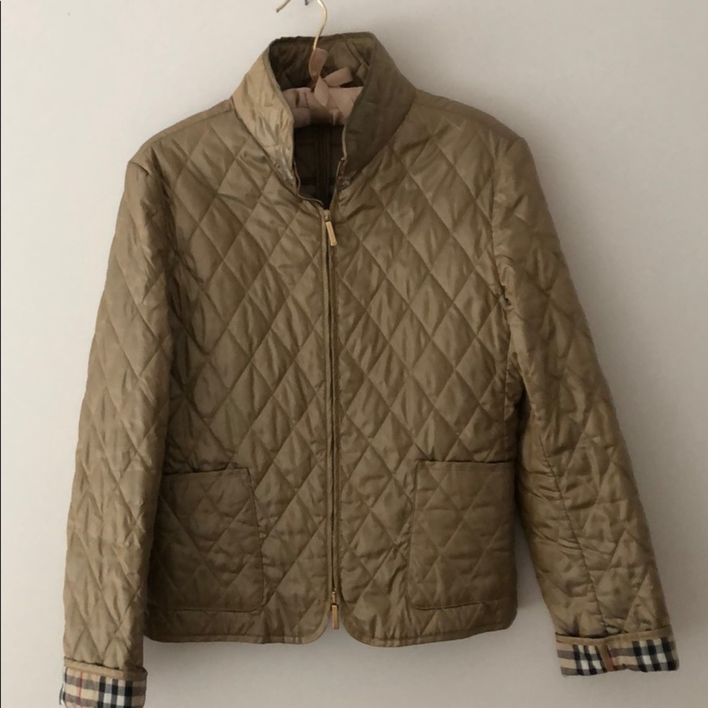 BURBERRY lightweight quilted metallic jacket 4/6